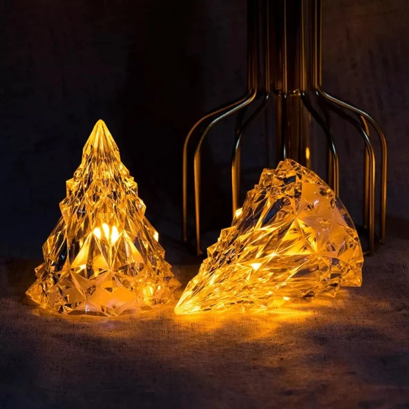MİNİ IŞIKLI ÇAM AĞACI YILBAŞI AĞACI WARM LİGHT LED NOEL TREE KRİSTAL GÖRÜNÜMLÜ ÇAM AĞACI IŞIKLI ÇAM ürün görseli 1