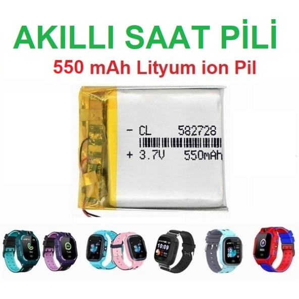 Day 550 Mah Twox Q90 Akıllı Çocuk Saat Telefon Batarya - Pil 3.7v 550mah 582728 pil ASAP550000021 ürün görseli 1