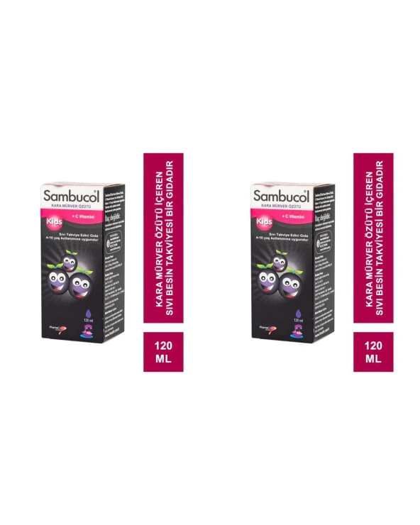 Sambucol Kids Likit 120 ml 2 Kutu ürün görseli 1