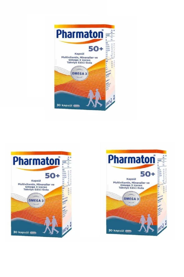 Pharmaton 50 Plus 30 Kapsül 3 Kutu ürün görseli 1