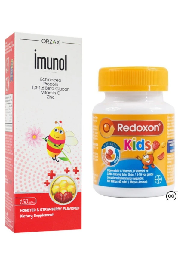 Ocean İmunol Şurup 150 ml + Redoxon Kids 60 Çiğneme Tablet ürün görseli 1
