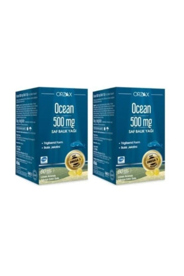 Ocean Omega 3 Balık Yağı 500 mg 60 Kapsül 2 Kutu ürün görseli 1