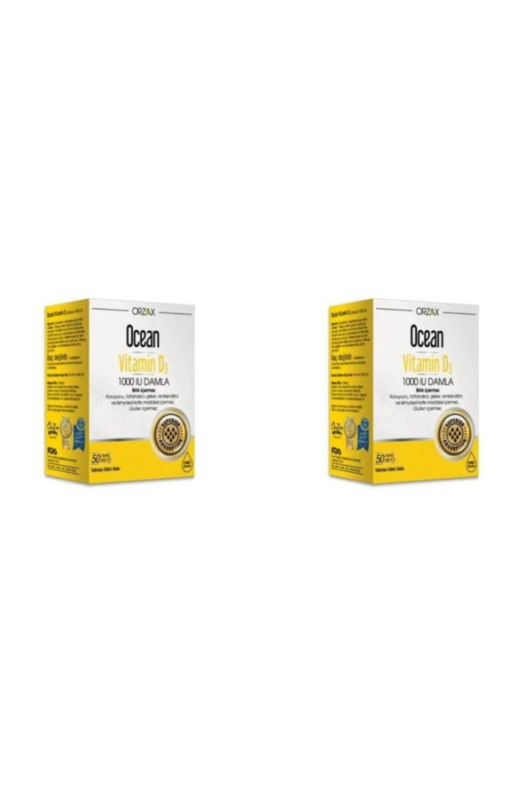 Ocean Vitamin D3 1000 IU Damla 50 ml 2 Kutu ürün görseli 1