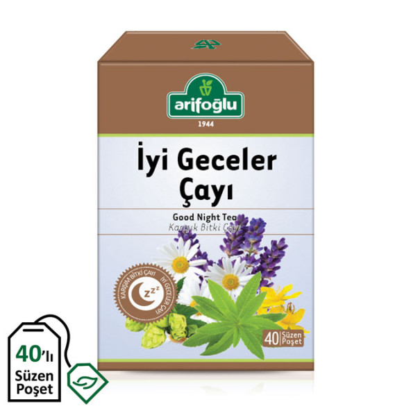 Arifoğlu İyi Geceler Çayı Süzen Poşet Çay 40lı ürün görseli 1