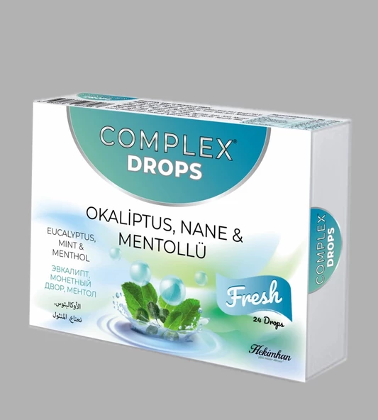 Hekimhan Okaliptus,nane,mentollü 24 Drops Pastil ürün görseli 1