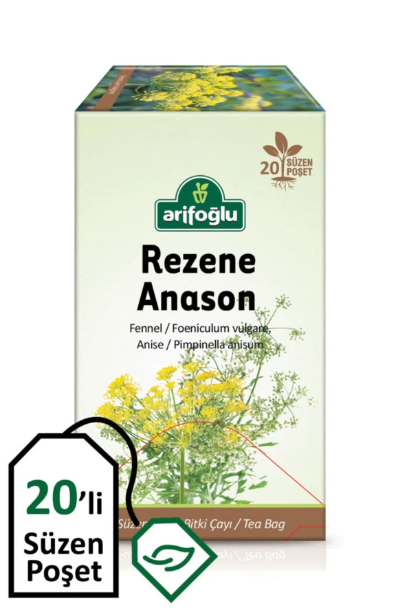 Arifoğlu Rezene  Anason Çayı Süzen Poşet  20Li ürün görseli 1