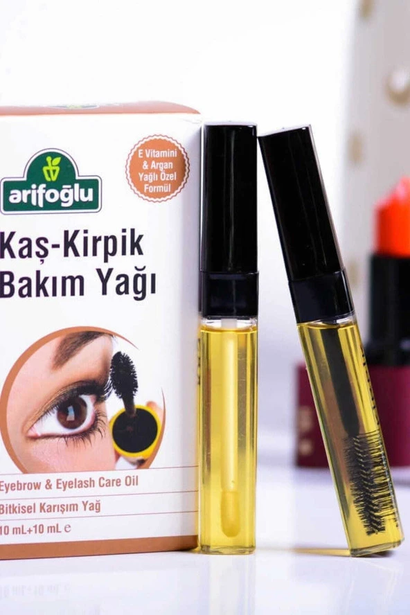 Arifoğlu Kaş Kirpik Bakım Yağı 10 ml + 10 ml -Argan Yağlı & Doğal E Vitaminli ürün görseli 1