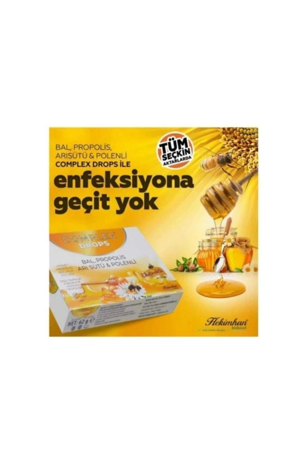 Hekimhan Bal Polen Propolis Arı Sütü Ve Polenli Drops Pastil ürün görseli 1