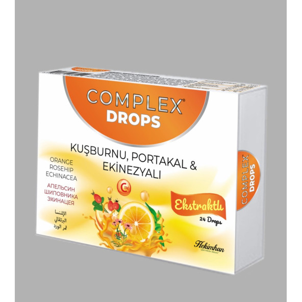 Hekimhan Compleks Kuşburnu Portakal Ve Ekinezyalı Pastil 24lü ürün görseli 1