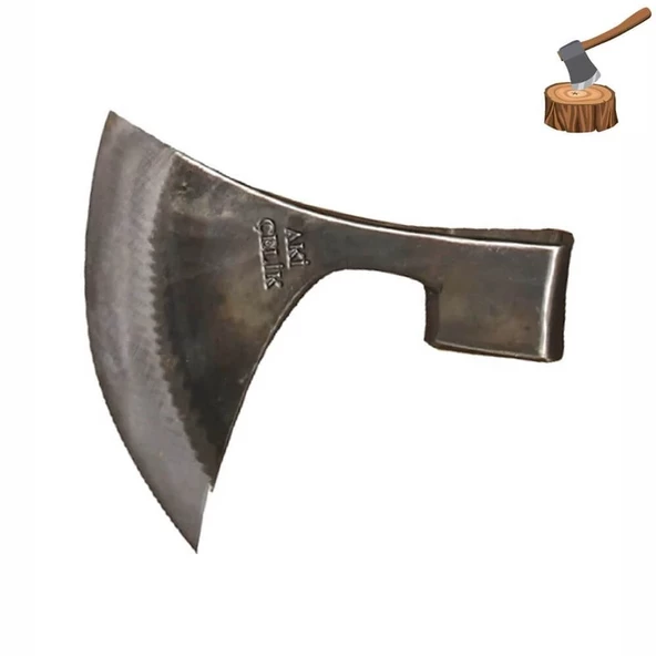 Aki Dövme Çelik Kare Sap Balta 20 cm-No 3-Sapsız ürün görseli 1