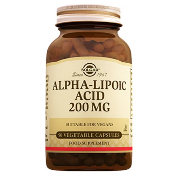 Solgar Alpha Lipoic Acid 200 mg 50 Kapsül ürün görseli 1