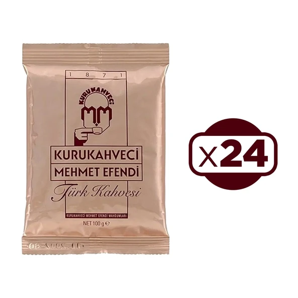 Kurukahveci Mehmet Efendi Türk Kahvesi 100 Gr x 24 ürün görseli 1