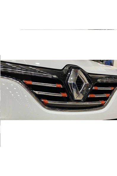 Megane 4 Krom Ön Panjur  2016 - 2019  Paslanmaz Çelik 5 Parça ürün görseli 1