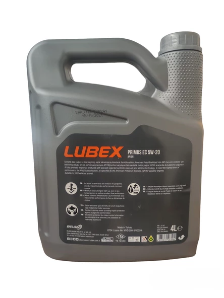 LUBEX PRİMUS EC 5W-20 4 LT 2021 ürün görseli 1