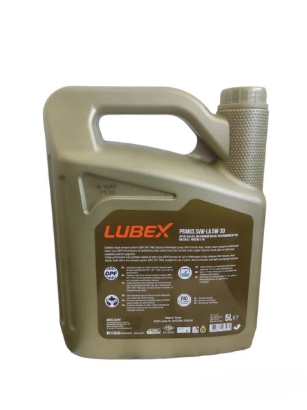 LUBEX PRIMUS SVW-LA 5W-30 5 LT 2021 ürün görseli 1