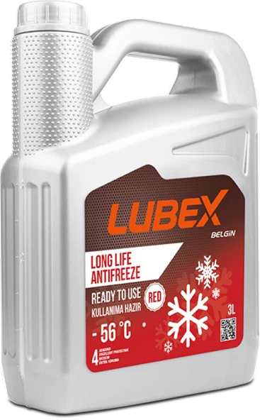 LUBEX LONG LIFE RED ANTİFREEZE READY TO USE -56 3 LT ürün görseli 1