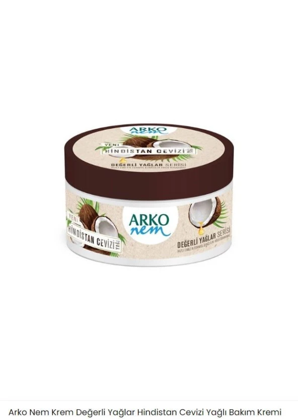 Arko Nem Değerli Yağlar Hindistan Cevizi Yağı İçeren Bakım Kremi 250 Ml 8690506492069 ürün görseli 1