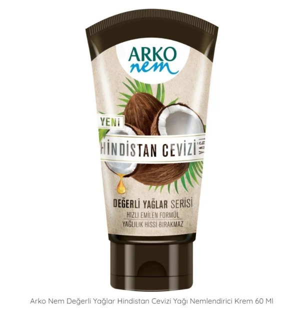 Arko Nem Değerli Yağlar Hindistan Cevizi Yağı İçeren Bakım Kremi 60 Ml 8690506492076 ürün görseli 1