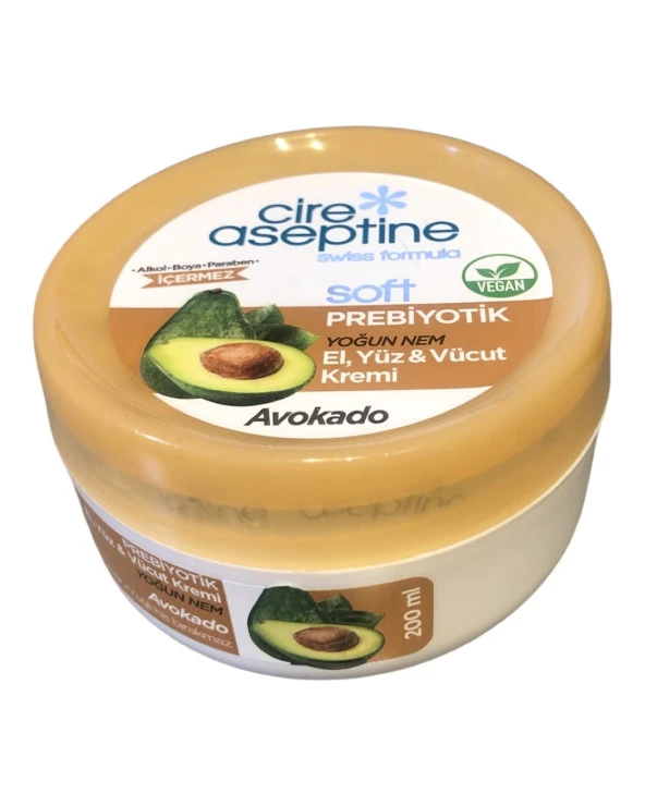 Cire Aseptine Soft Avokadolu Prebiyotik Krem 200 Ml 8682276602502 ürün görseli 1