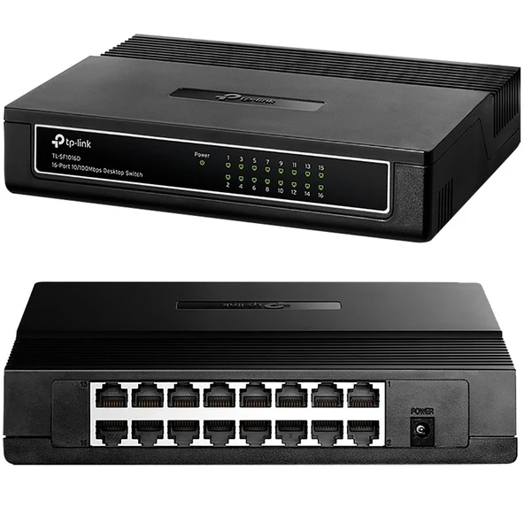 TP-Link TL-SF1016D 16 Port 10-100 Mbps Ethernet Switch ürün görseli 1