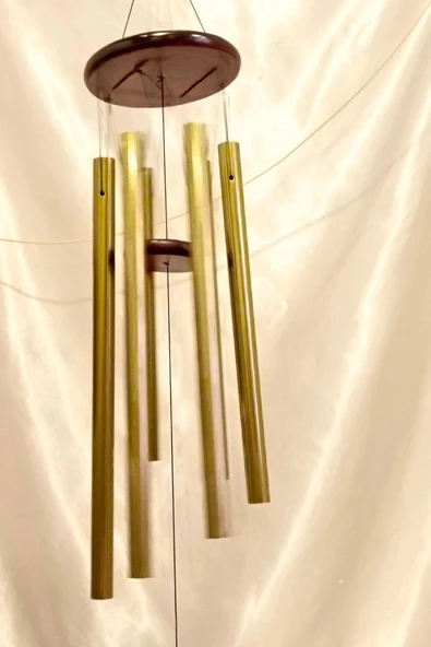 Deprem Zili Çanı Rüzgar Çanı Zili Feng Shui Ejderha Yılı Koruyucu Yin Yang Şık Boru Büyük Boy Altın ürün görseli 1