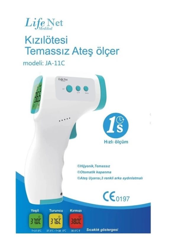 Life Net Kızılötesi Temassız Ateş Ölçer Ja-11c 8681893031863 ürün görseli 1
