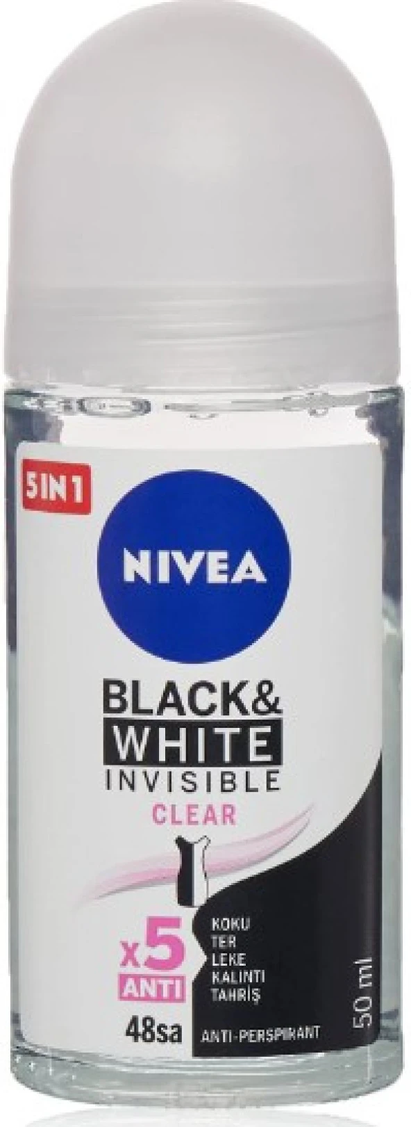 Nivea B & W İnvisible Clear Roll On 50 Ml 42240600 ürün görseli 1