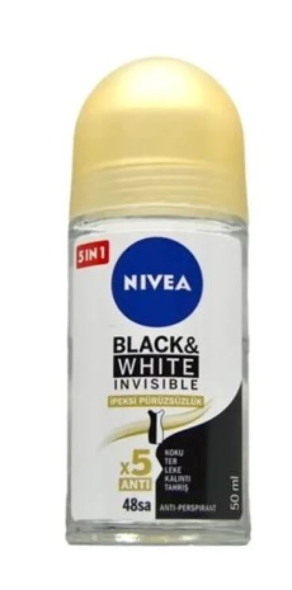 Nivea B & W İnvisible İpeksi Pürüzsüzlük  Roll On 50 Ml 40060484 ürün görseli 1