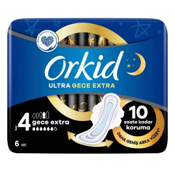 Orkid Ultra Gece Extra Tekli Paket No: 4 6lı 4015400753155 ürün görseli 1