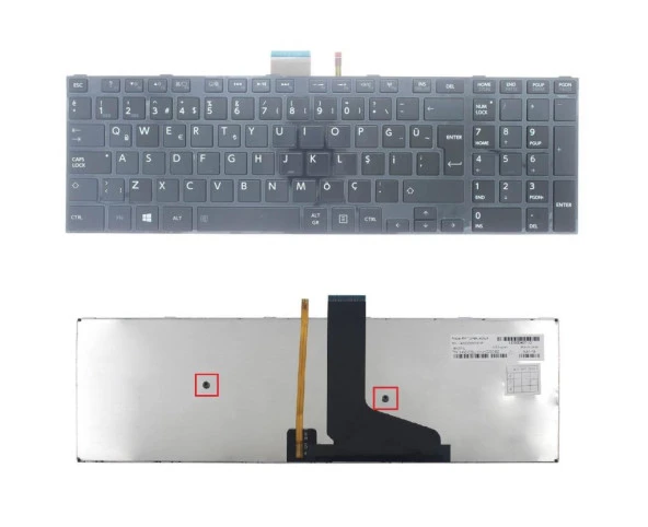 Toshiba Satellite L50-A-122 Notebook Klavyesi (Siyah TR) ışıklı ürün görseli 1