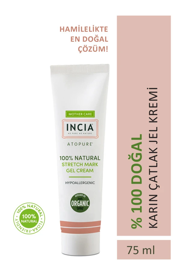 INCIA %100 Doğal Karın Çatlak Jel Kremi Çatlak Önleyici Organik Avokado Yağı Hamilelikte 75 ml ürün görseli 1