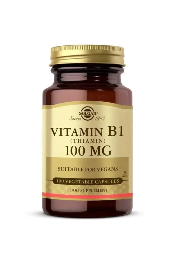SOLGAR Vitamin B1 (Thiamin) 100 Mg 100 Kapsül ürün görseli 1
