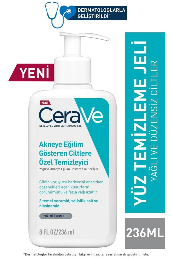 CERAVE Yağlı Ve Düzensiz Cilter Için Yüz Temizleme Jeli 236 Ml ürün görseli 1