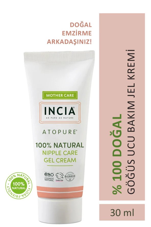 INCIA %100 Doğal Göğüs Ucu Bakım Kremi Yumuşatma Ve Koruma Lanolin İçermez 30 ml ürün görseli 1