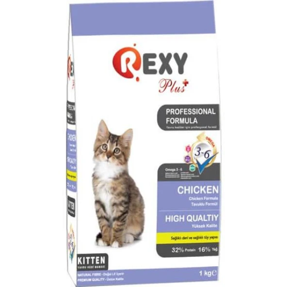 Rexy Plus Yavru Kedi Kuru Maması Tavuk Etli 1 Kg ürün görseli 1
