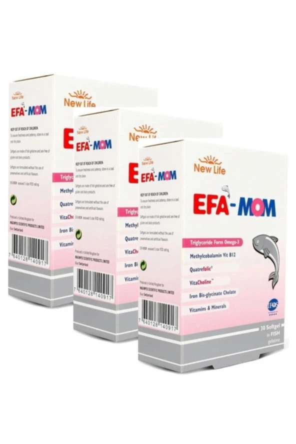 New Life EFA Mom 30 Kapsül 3 Kutu ürün görseli 1