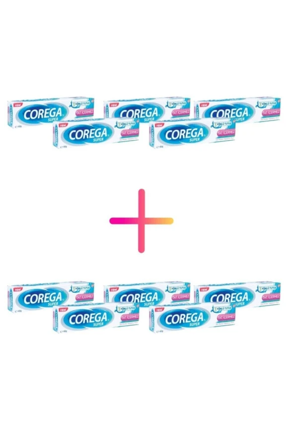 Corega Süper Diş Protezi Yapıştırıcı Tat İçermez Krem 40 gr 10 Kutu ürün görseli 1