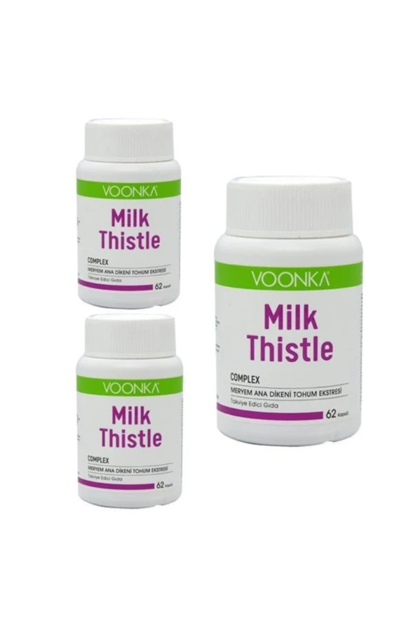 Voonka Milk Thistle 62 Kapsül 3 Kutu ürün görseli 1