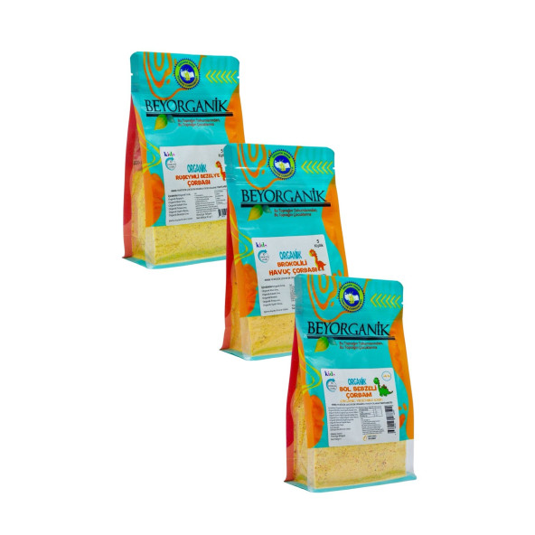 BEYORGANİK Organik SEBZE Çorbaları Paketi 3lü (3x50gr) ürün görseli 1