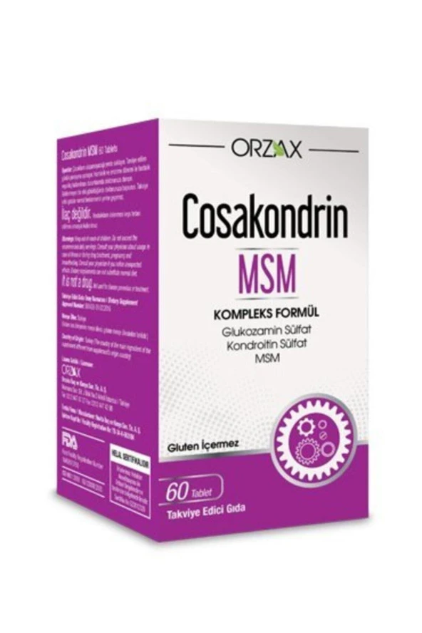 Orzax Cosakondrin MSM 60 Tablet ürün görseli 1