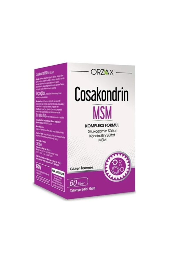 Orzax Cosakondrin MSM 60 Tablet ürün görseli 1