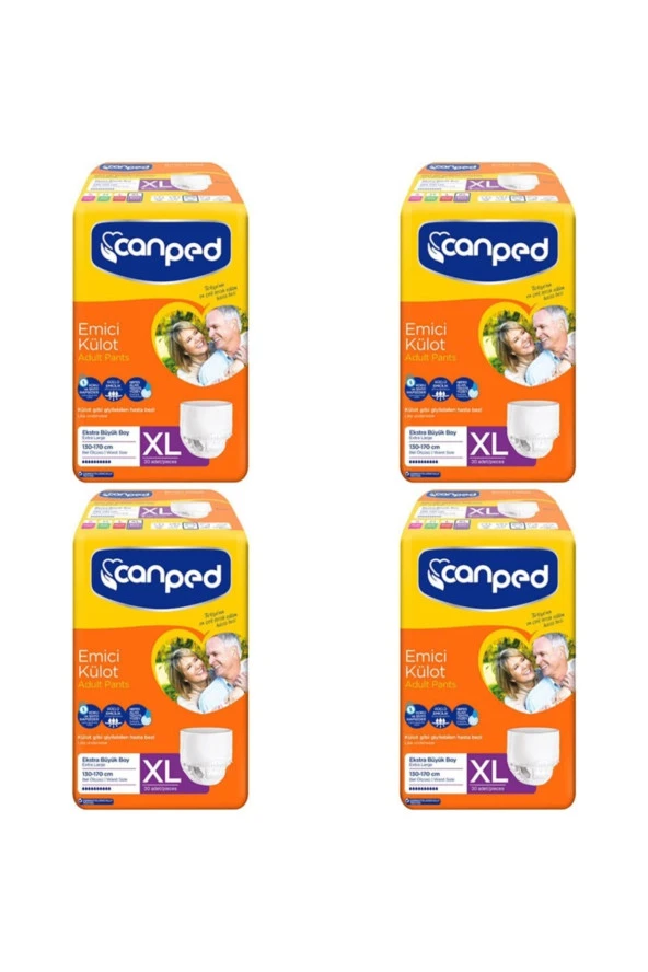 Canped Emici Külot Xlarge 30lu Paket 4lü ürün görseli 1