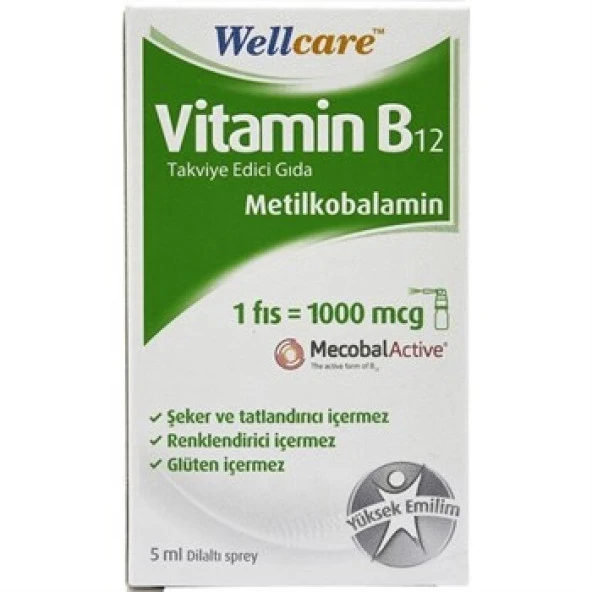 Wellcare Vitamin B12 - 1000 Mcg 5 ML ürün görseli 1