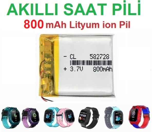 Day 800 Mah Twox Q50 Akıllı Çocuk Saat Telefon Batarya - Pil 3.7v 582728 pil ürün görseli 1