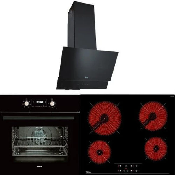 Teka Ankastre Set Siyah (Hak 627 Bk+Tz 6415+Atv 60 bk) ürün görseli 1