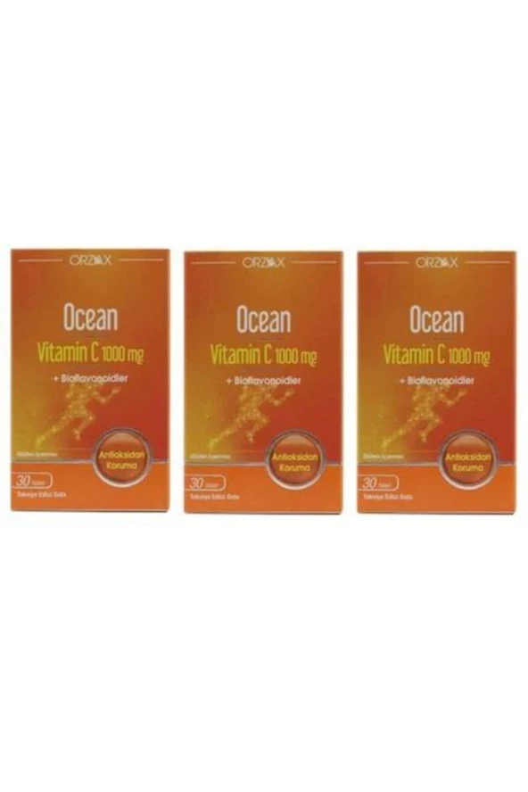 Ocean Vitamin C 1000 mg 30 Tablet 3 Kutu - Resim 2
