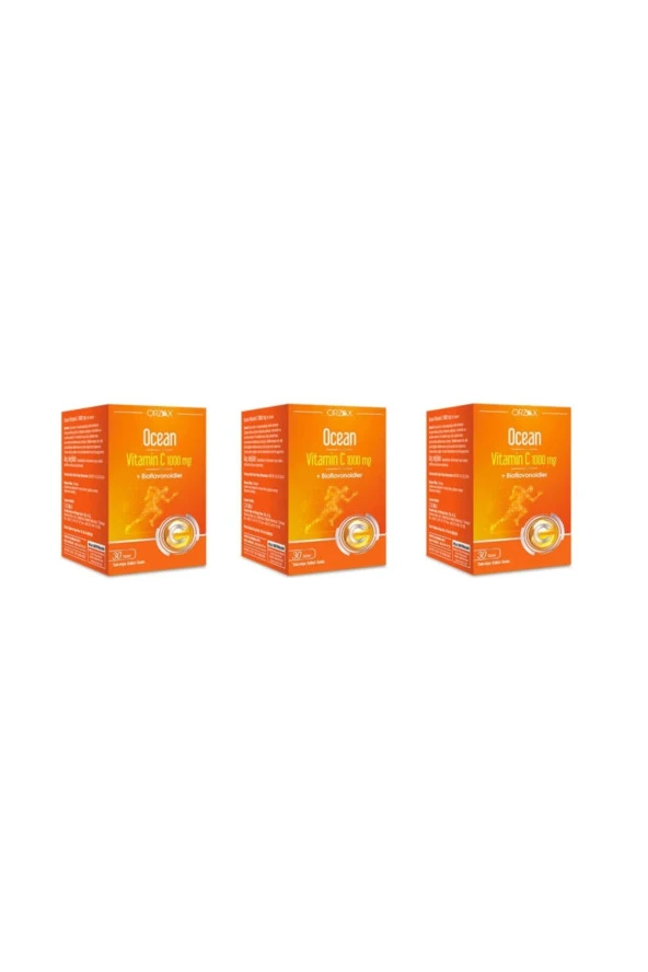 Ocean Vitamin C 1000 mg 30 Tablet 3 Kutu ürün görseli 1