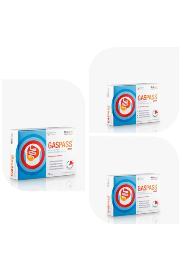 Wellcare Gaspass Plus 20 Tablet 3 Kutu ürün görseli 1
