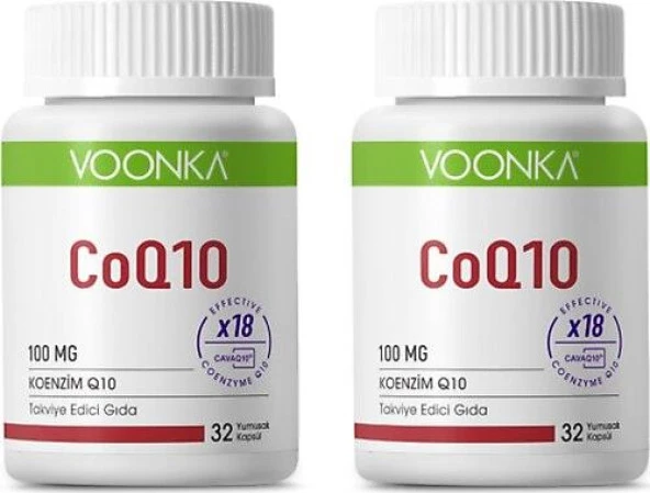 Voonka Co Q10 100 mg 32 Yumuşak Jel 2 Kutu ürün görseli 1