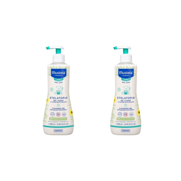 Mustela Stelatopia Cleansing Gel 500 ml 2 Kutu ürün görseli 1
